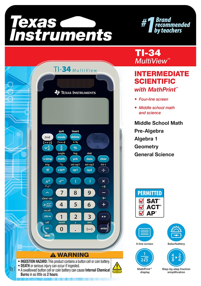 TI-34 MultiView Scientific Calculator