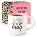 Triple Gifffted Boss Lady Gifts for a Women, Valentines Day, Her Birthday, Christmas, Mothers Day Presents, Coffee Mug Cup Gift for Sister, Mom, Boss, Girlfriend