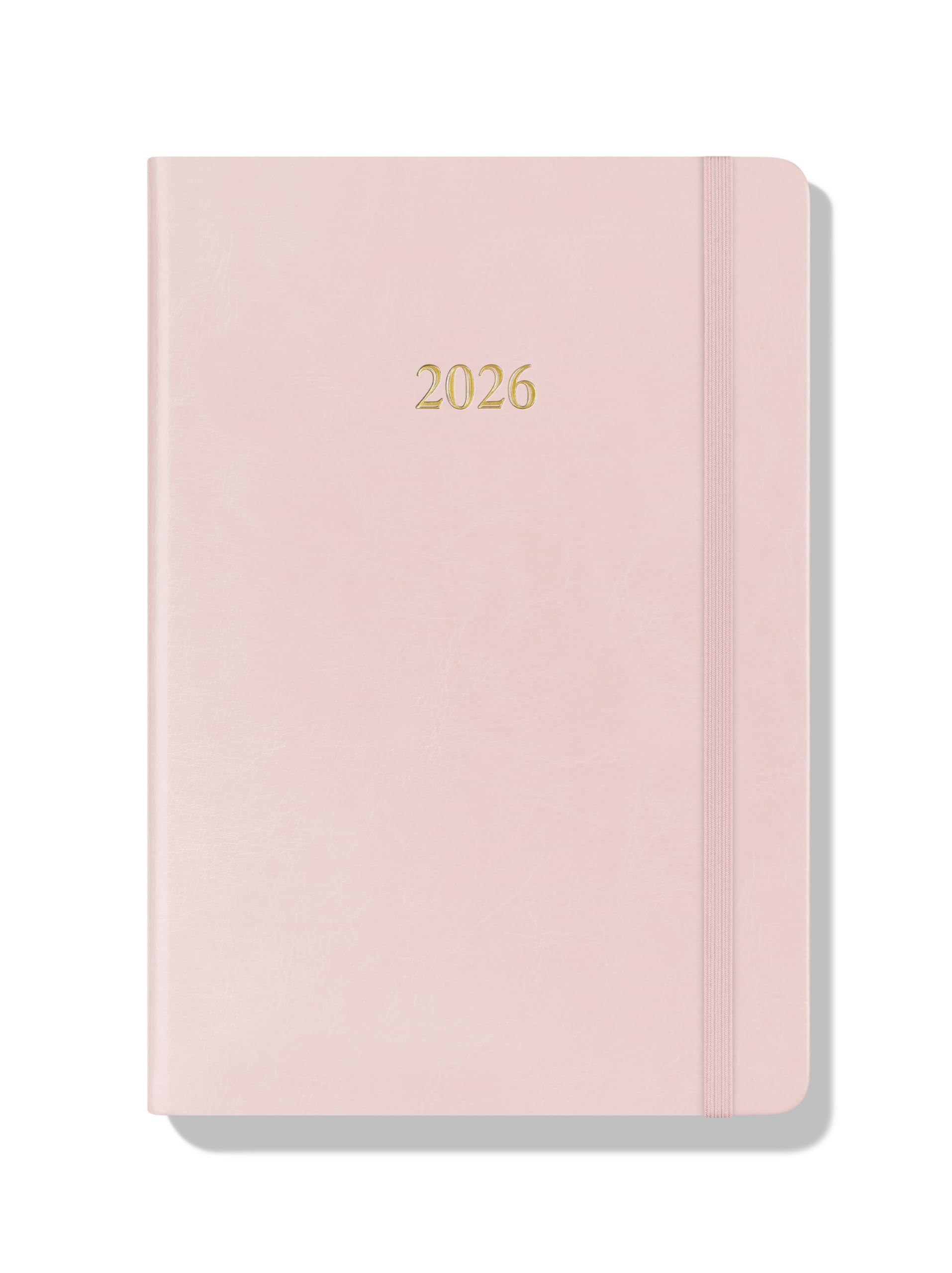 Wykeham's Executive 2026 Daily Journal Planner – Canadian Public Holidays & Format – Customisation Available (Rose, 8.5"×5.5")