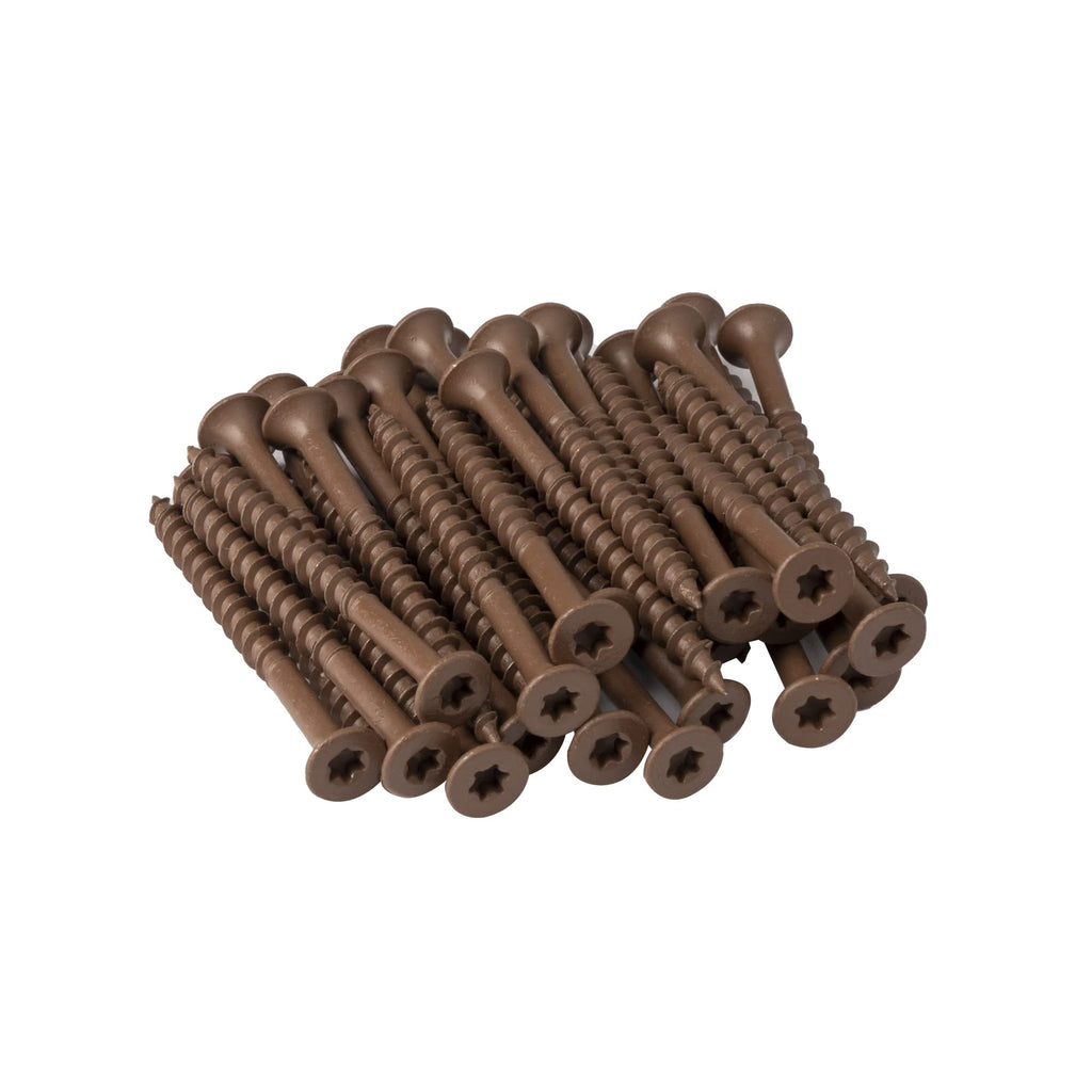 Nuvo Iron Deck Screws Box #8 x 2-400 Count, Brown