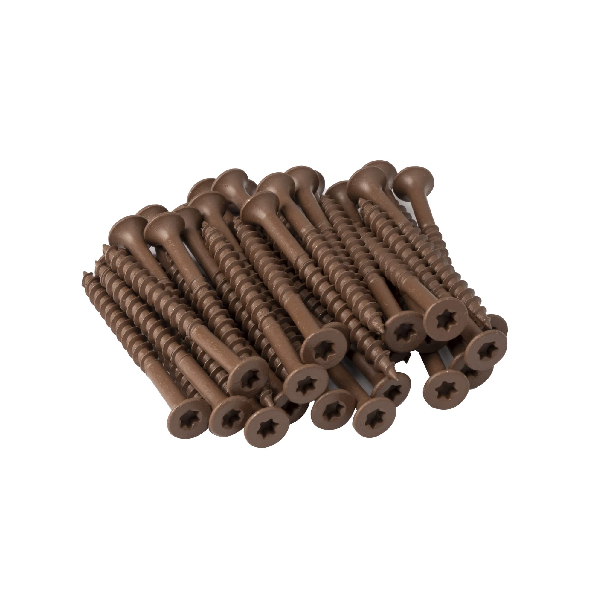 Nuvo Iron Deck Screws Box #8 x 2-400 Count, Brown