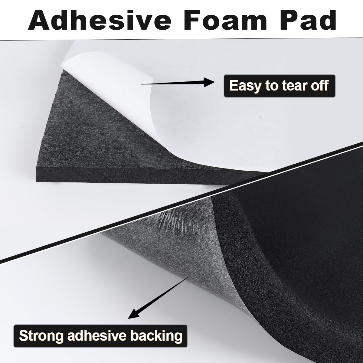 Storystore Foam Sheets Self Adhesive Closed Cell Neoprene Rubber Sheets Insulation Anti Vibration Foam Rubber Pads with Adhesive, Black (12" x 8" x 3/4", 4 Pack)