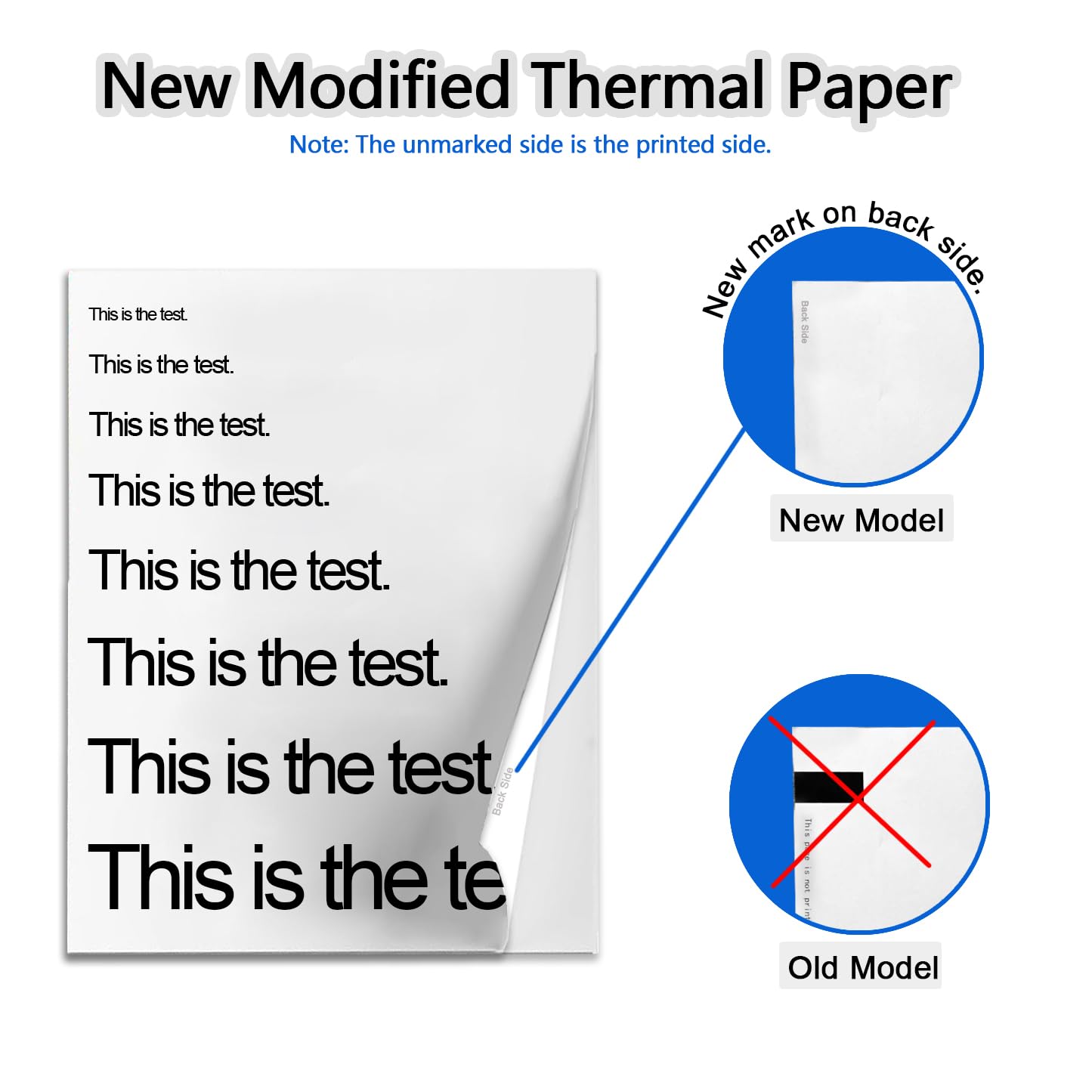 Thermal Printer Paper 8.5 x 11 Inch, 200 Sheets US Letter Size Thermal Paper, Compatible with M08F/A40 Thermal Portable Printer, Continual Feeding Folded Printing Paper (Continuous Folding)