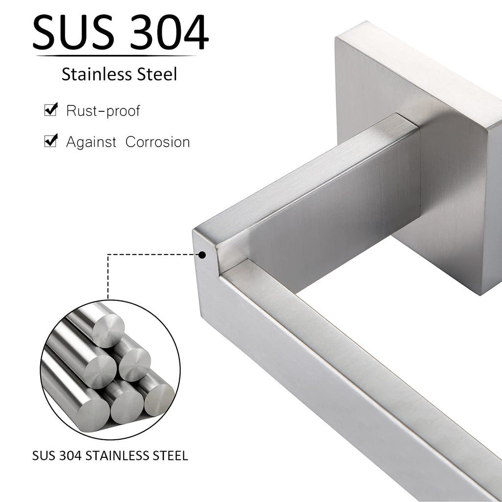 KOKOSIRI Toilet Paper Roll Holder Brushed Nickel Toilet Paper Holder Stainless Steel for Kitchen Bathroom Dispenser Wall Mounted, B2003BR