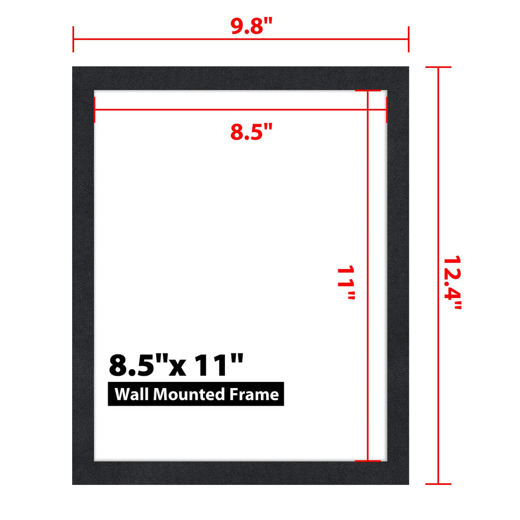 VAIIGO 8.5"x 11" Magnetic Sign Holder, 10Pack Double Sided Window Self Adhesive Magnetic Display Frame with Clear PVC and Strong Magnet for Office/Store/Door/Glass/Refrigerator Display Frame, Black