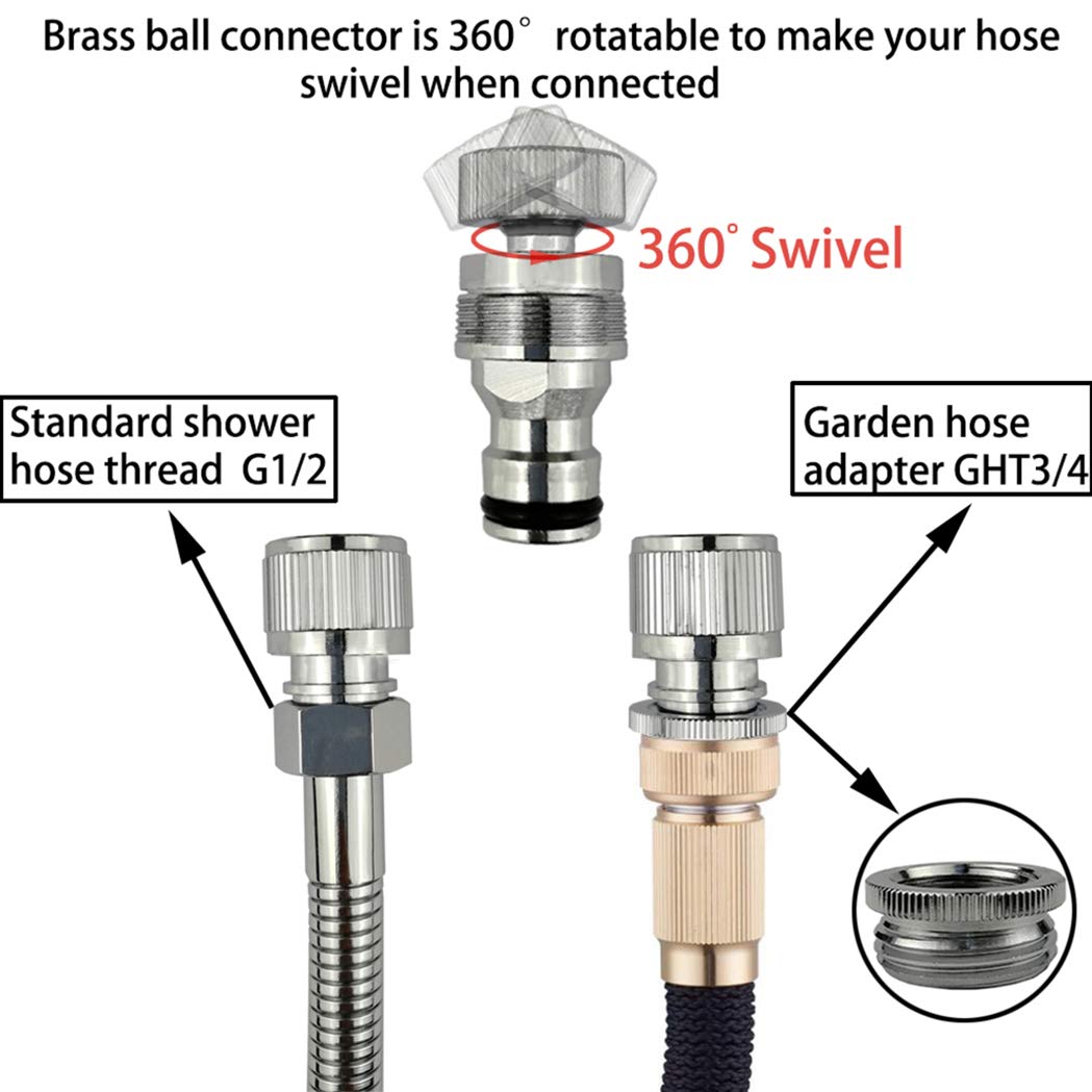 Dishwasher,washer Snap Coupling Adapter,shower hose, garden hose(3/4GHT) quick connection, for Bathroom/kitchen,sink to hose adapter Faucet Hose, Sink Quick-fit Attachment (Quick-Connect)