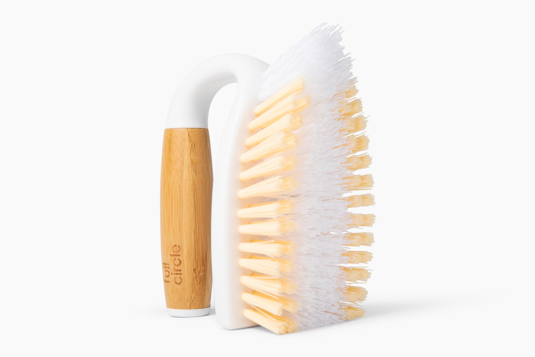 Full Circle Tough Stuff All-Purpose Scrub Brush, White 4.45" x 5.12" x 3.82"