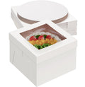 Packpal 20Pack 12x12x6 Cake Boxes with Boards, 10Pcs Cake Boxes & 10Pcs Cake Boards, Sturdy White Packaging for Transporting & Displaying Cakes, Desserts, and Mothers day