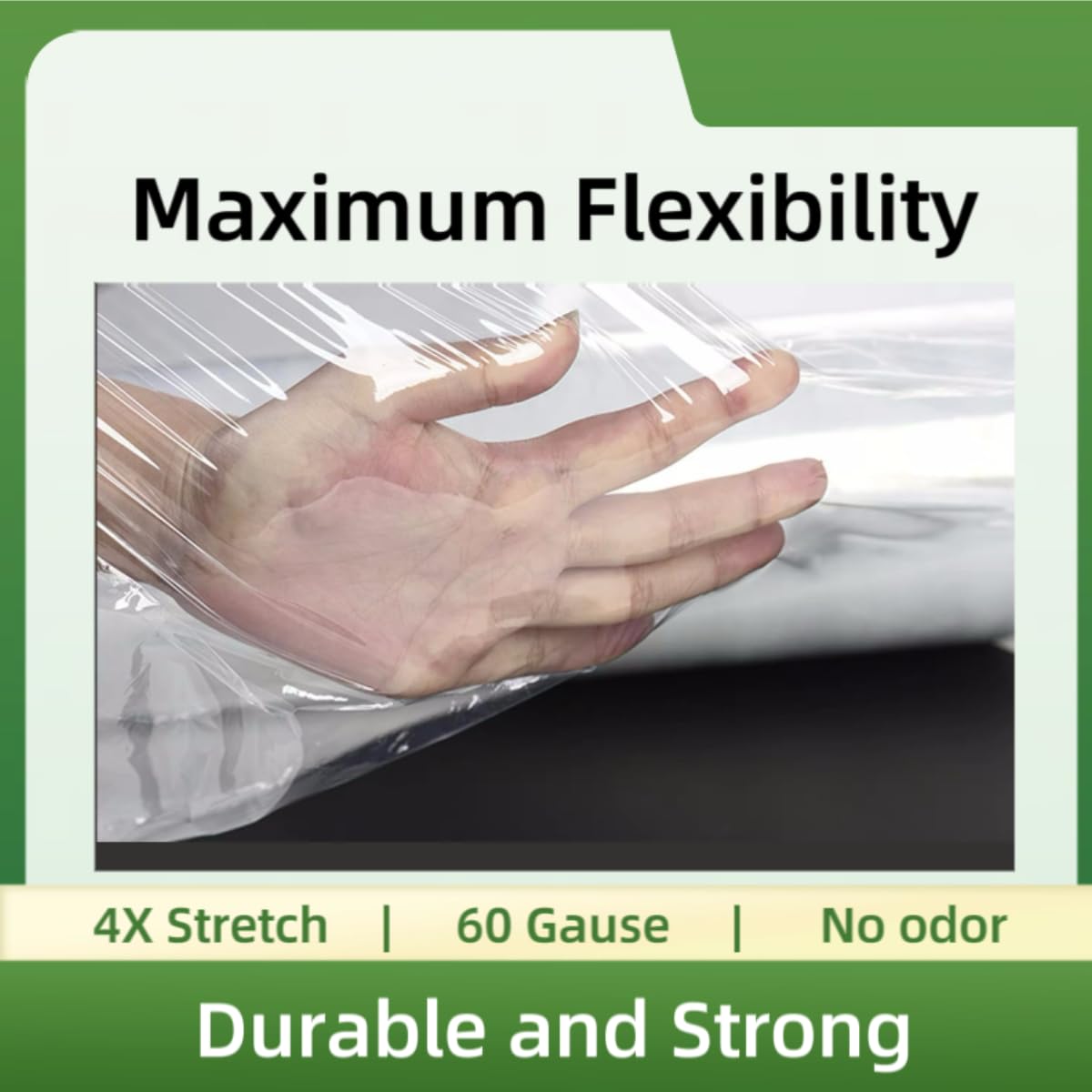 Stretch Wrap Film Heavy Duty 11.8 inch Wide 500ft Shrink Wrap Roll Self Adhering Packing Supplies for Moving, Packing and Pallet Furniture