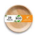 Naturelia 100% Compostable 8-Inch Palm Leaf Disposable Plates- Eco-Friendly, Biodegradable, Microwave & Oven Safe- Sustainable & Natural Cutlery Ideal for Weddings, Parties, Events
