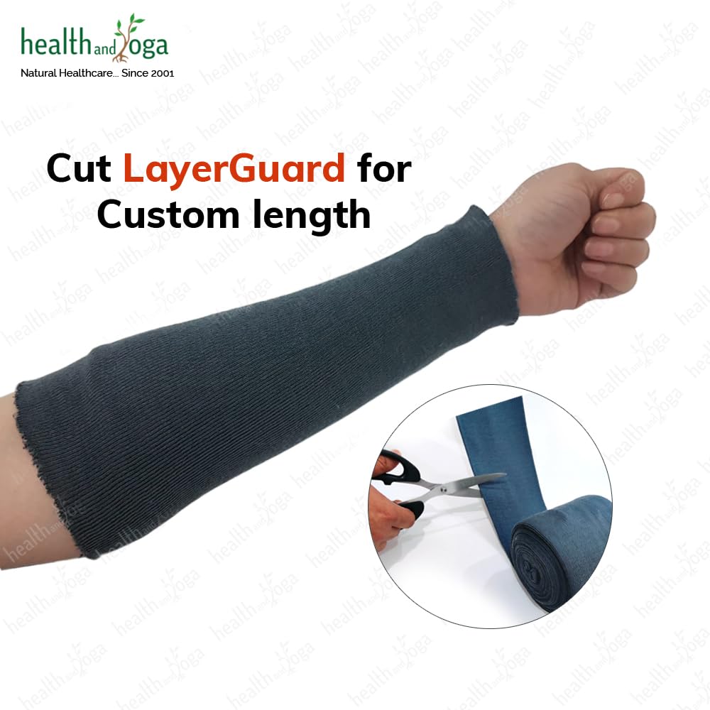LayerGuard Cotton Stockinette Sleeve Roll, Stretchable Raw Cotton - Comfort wear, Sweat Absorbent (Grey 3 Inch)