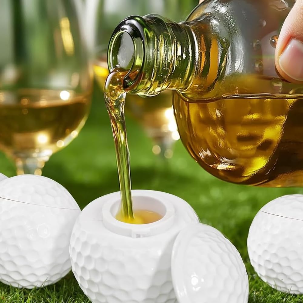6 Pcs 1.5oz Golf Ball Shaped Shot Glass,Novelty Golf Ball Shot Glasses with Lid,Perfect Present for Golf Enthusiasts,Funny Personalized Golf Shots Glasses for Party Favors & Sports Gifts