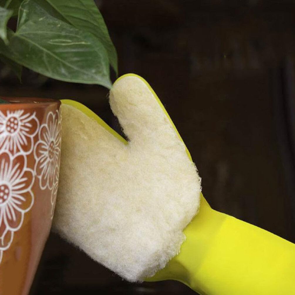 DOITOOL Reusable Household Cleaning Gloves 14.17X5.70 Inches Waterproof Non-Slip Kitchen Dishwashing Gloves Comfortable Latex Material for Home Use