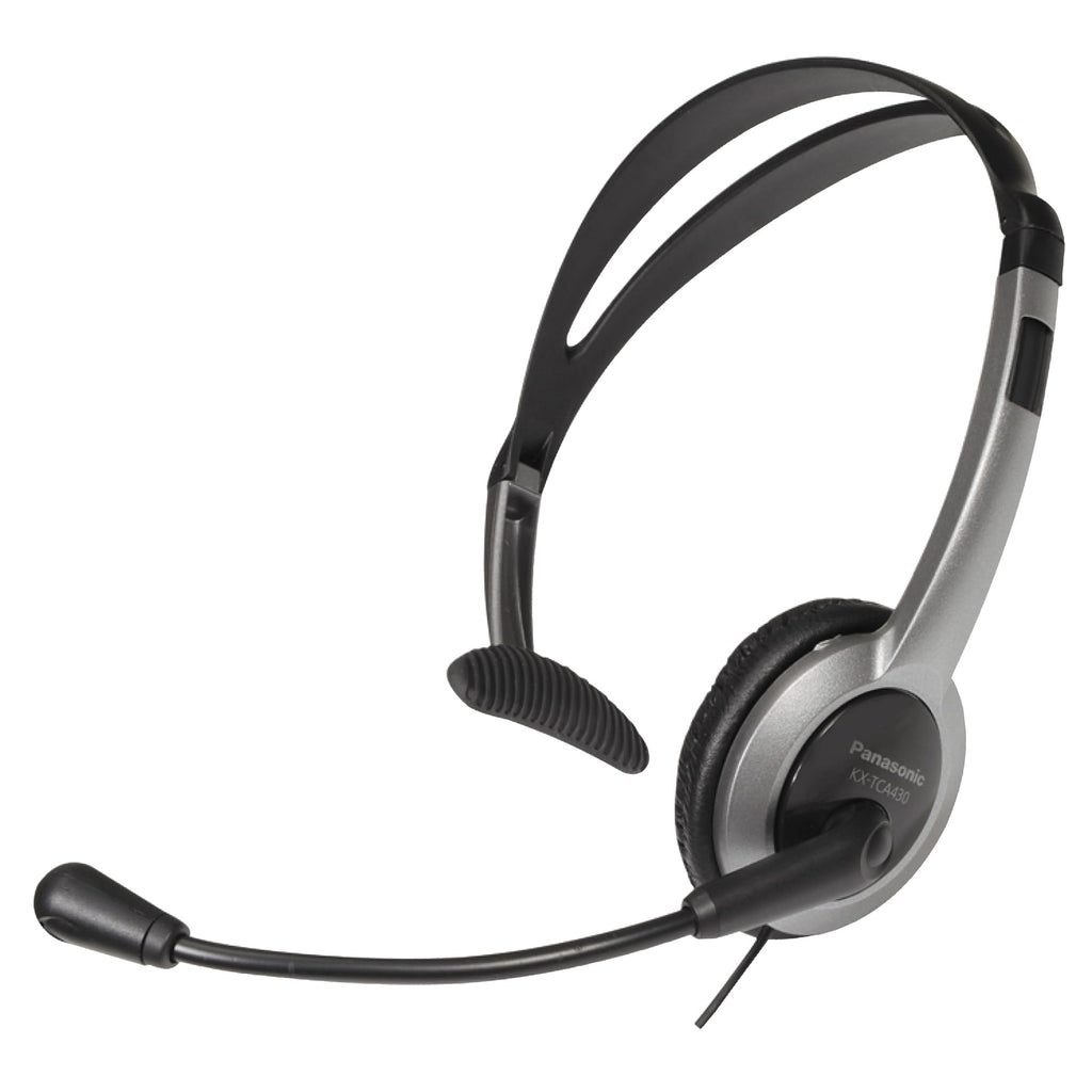 Panasonic KXTCA430S Comfort-Fit Foldable Headset with 2.5mm Jack, Silver
