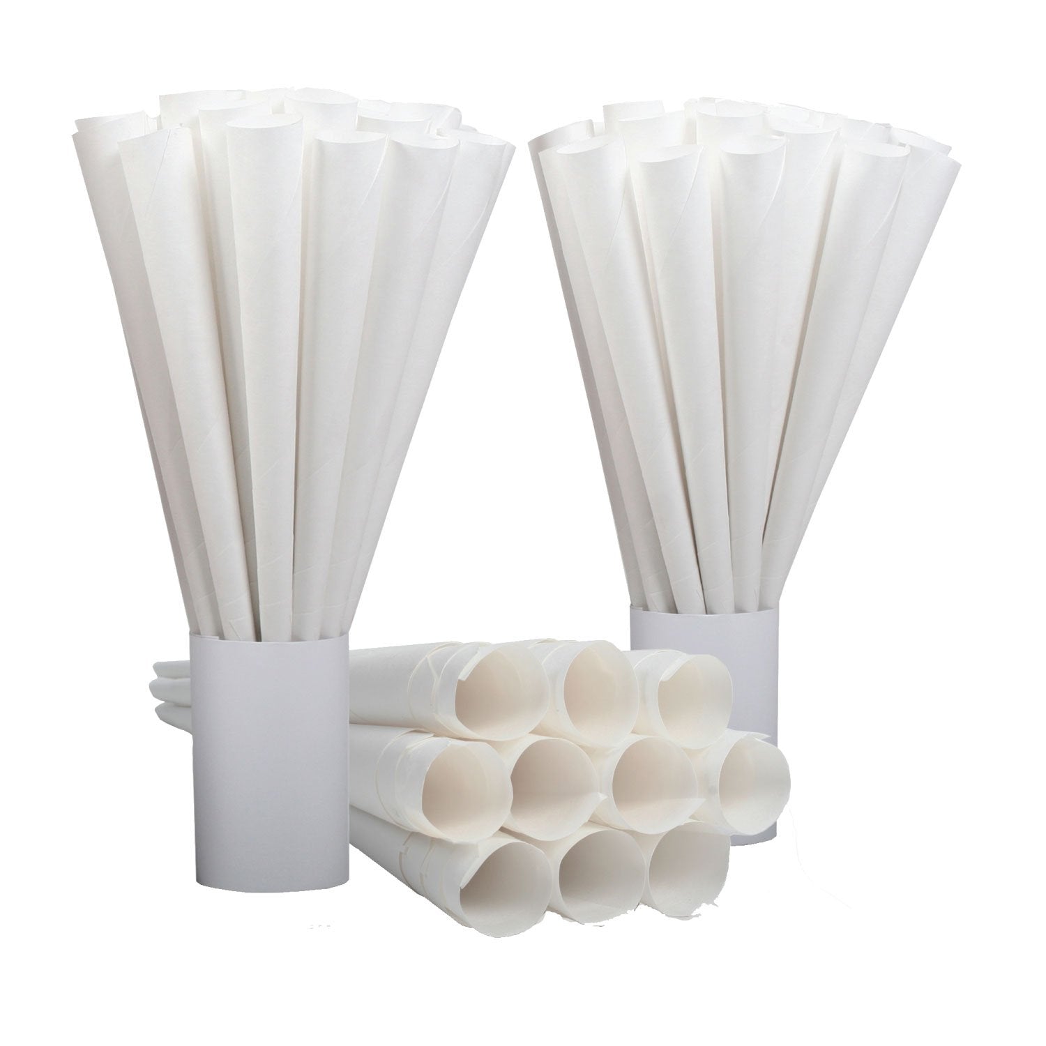 Cotton Candy Cones (12 Inch) Case of 200 Disposable Paper Sticks Count - by Carnival Canada
