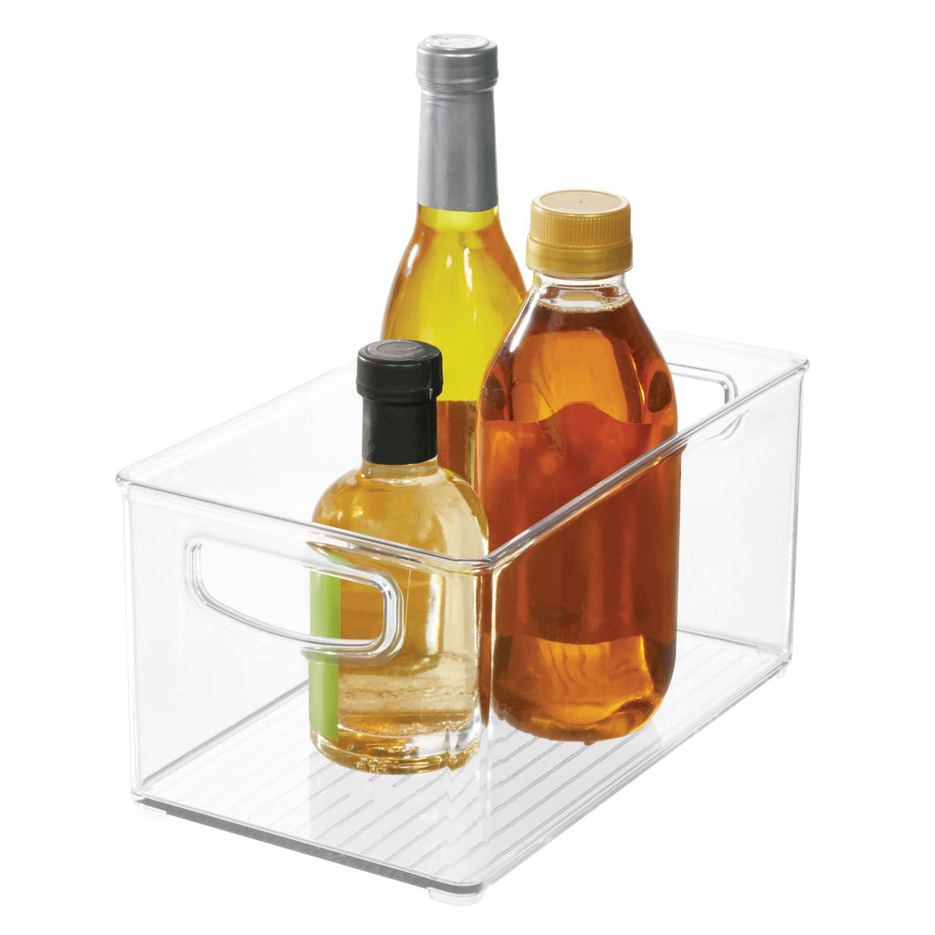 iDesign Plastic Storage Organizer Bin with Handles for Kitchen, Fridge, Freezer, Pantry, and Cabinet Organization, BPA-Free, Large