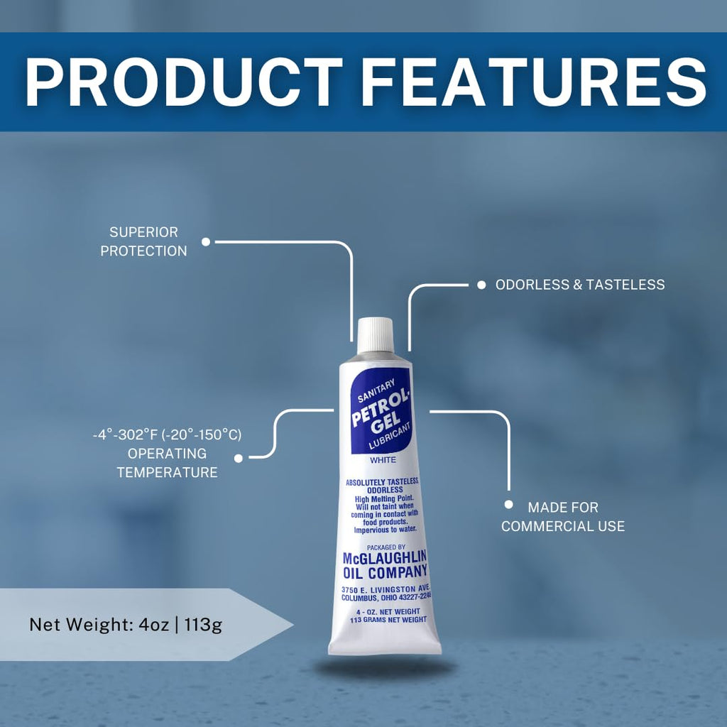 Petrol Gel Food Grade Equipment Lubricant NSF (2 Pack), 2/4 Oz