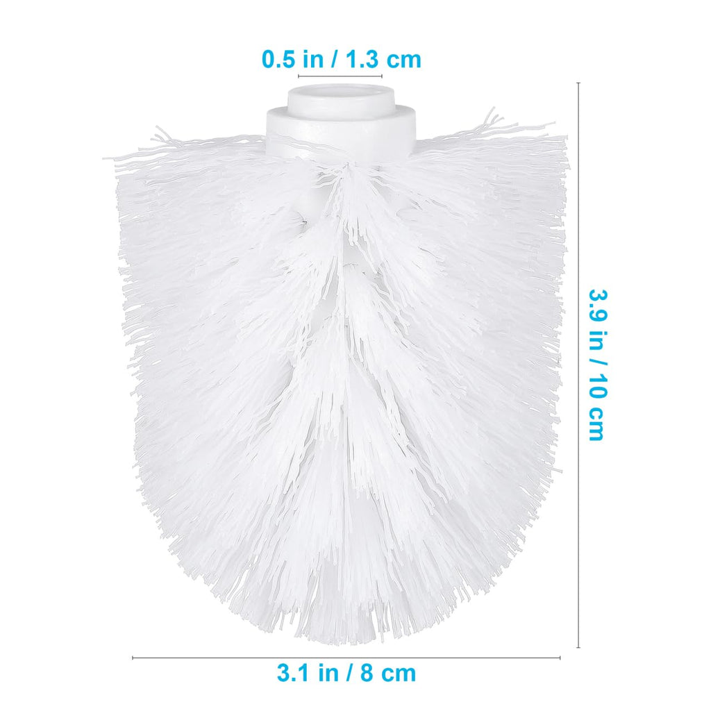 SHOWERORO Toilet Brush Replacement Head Round Ball Shape Plastic Bathroom Cleaner Fits Standard Handles Easy Install Odor Resistant