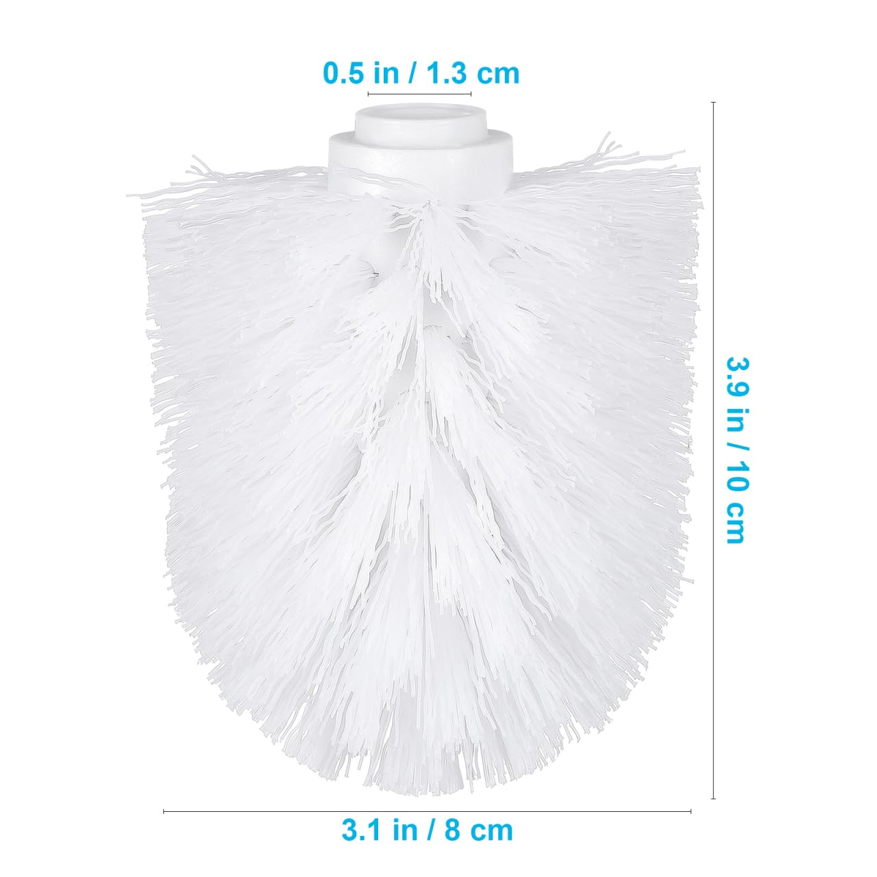 SHOWERORO Toilet Brush Replacement Head Round Ball Shape Plastic Bathroom Cleaner Fits Standard Handles Easy Install Odor Resistant
