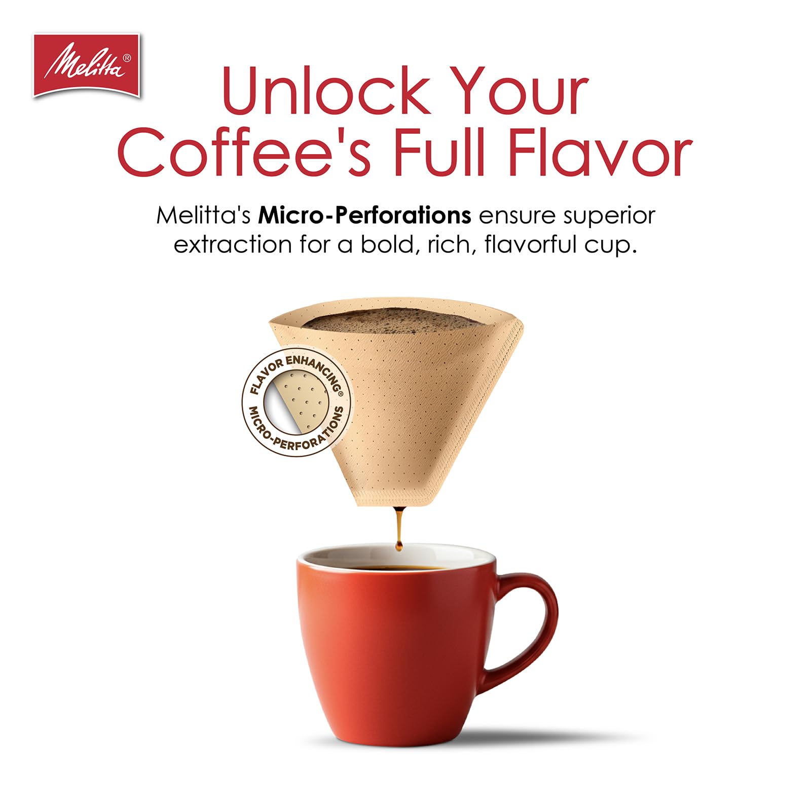 Melitta Cone Coffee Filters, Natural Brown, No. 2, 100-Count Filters (Pack of 6)
