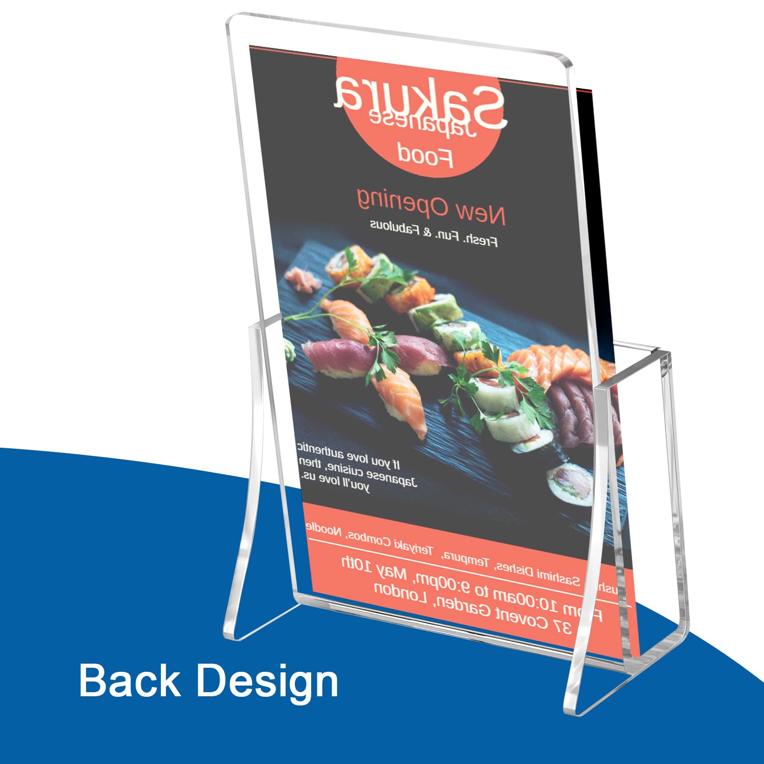 Acrylic Brochure Holder for 8.5x11 Inches Trifold Pages, Clear Plastic Flyer Display Stand Countertop Literature Holder for Magazine Pamphlet Booklet Menu -2 Pack