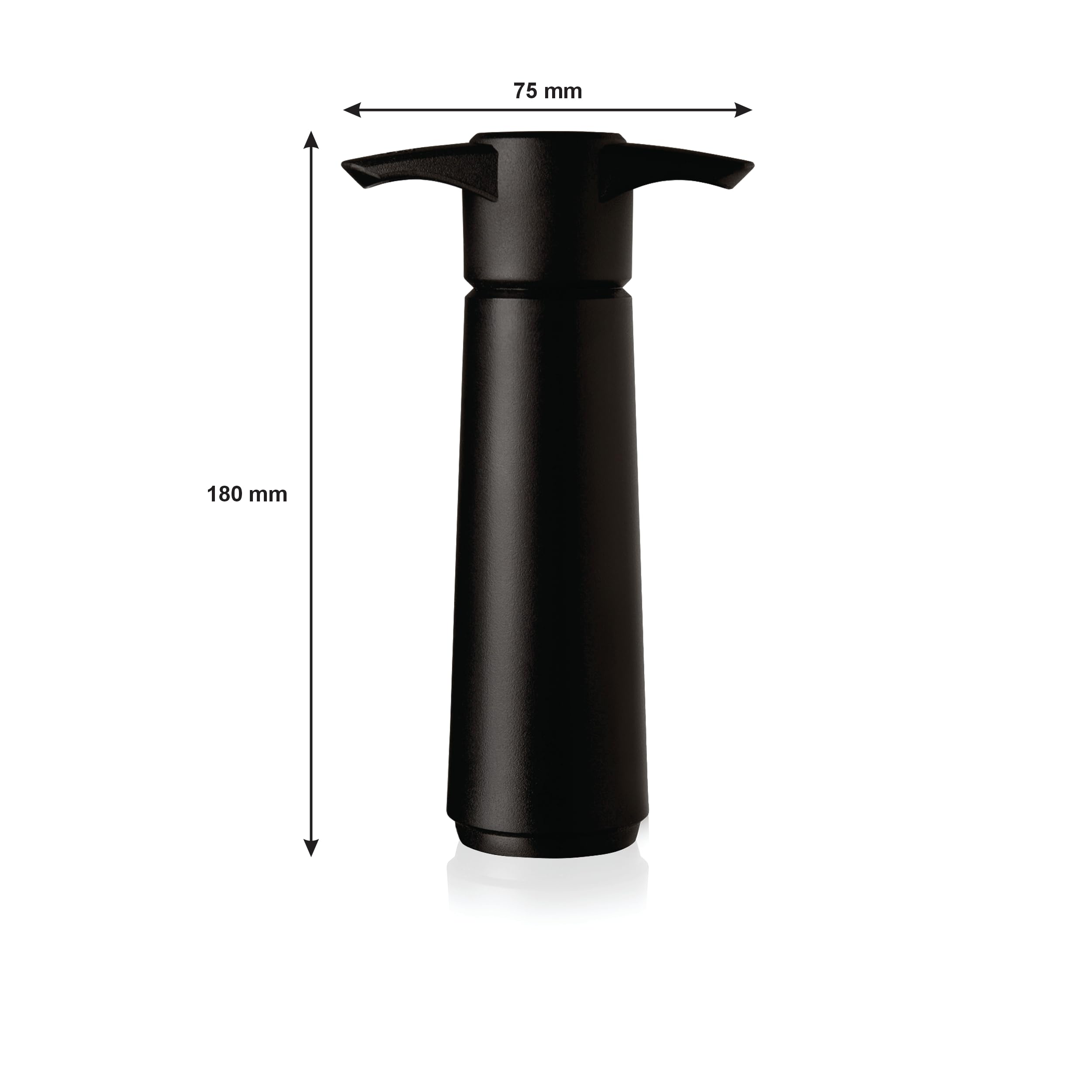 The Original Vacu Vin Wine Saver with 2 Vacuum Stoppers – Black
