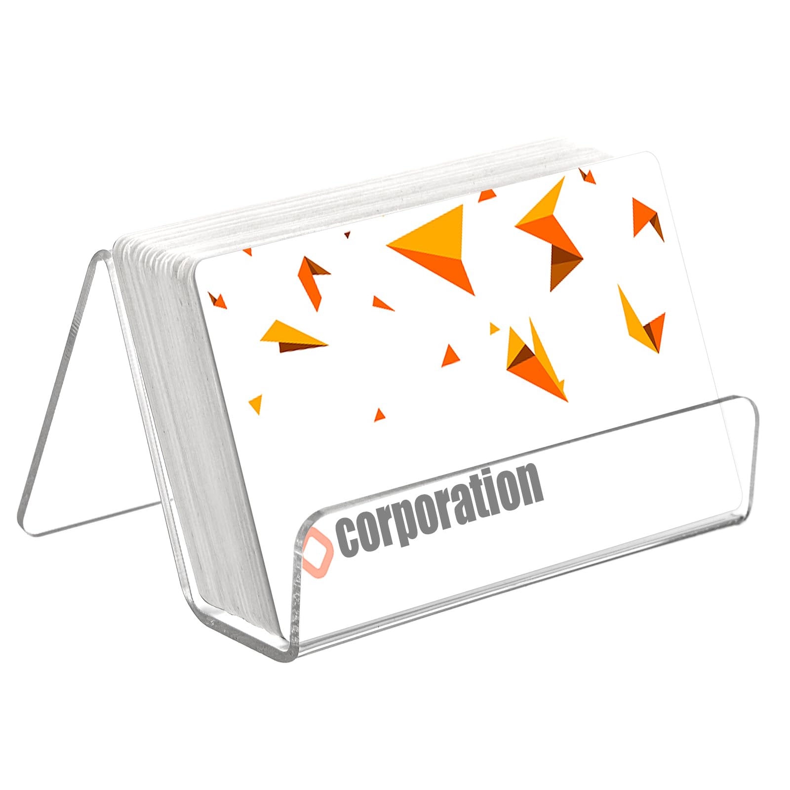 Hedume 12 Pack Clear Acrylic Business Card Holder for Desk, Office & Home, Holds 30-50 Cards