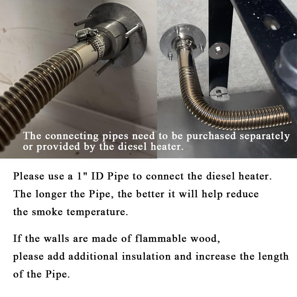 Stainless Steel 316 Straight Thru Hull Exhaust Skin, Fitting 24mm Tube Pipe Socket Hardware, for Diesel Parking heaters