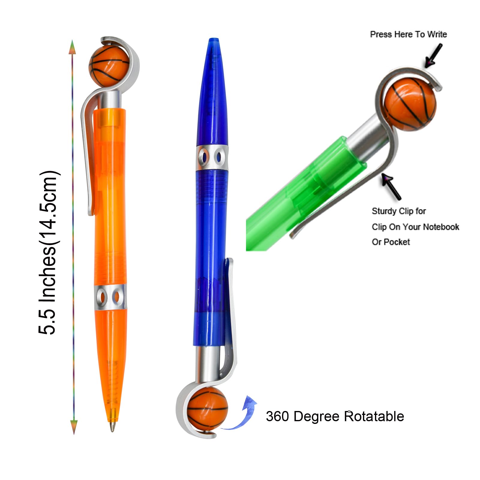 Lopenle 32PCS Novelty Basketball Pens Sports Ballpoint Pens Cool Sports Writing Pen For Stationery School Office Desk Decor Accessories
