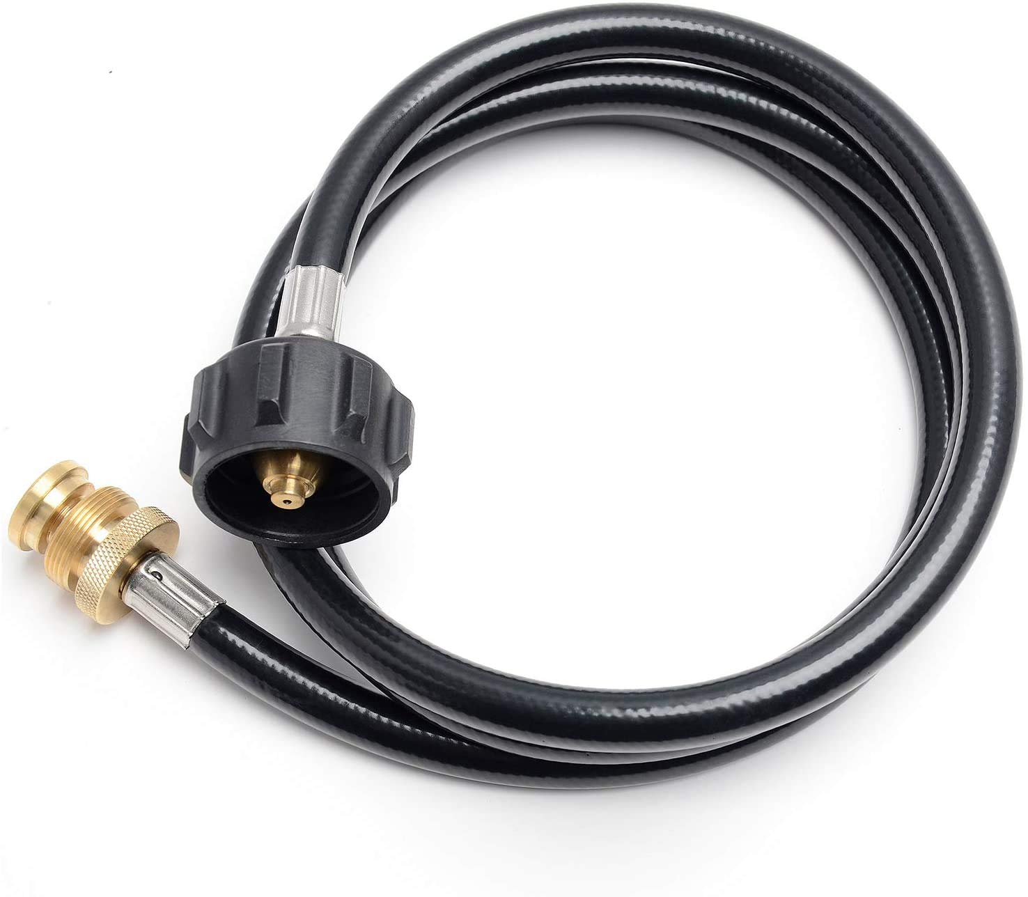 Propane Hose Adapter, Connects 1lb BBQ to 20lb Gas Tanks, for Portable Grill, Buddy Heater, Tabletop Stove, Griddle - QCC1 Connector