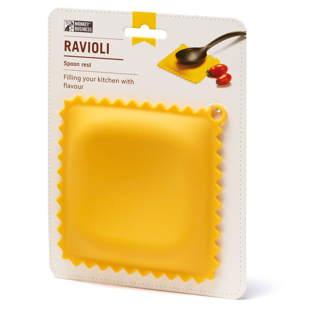 The Original Ravioli-Shaped Spoon Rest | Spoon Rest for Kitchen Counter | Cool and Cute Kitchen Accessories | from a Collection of Different Pasta-Shaped Unique Kitchen Gadgets | by Monkey Business