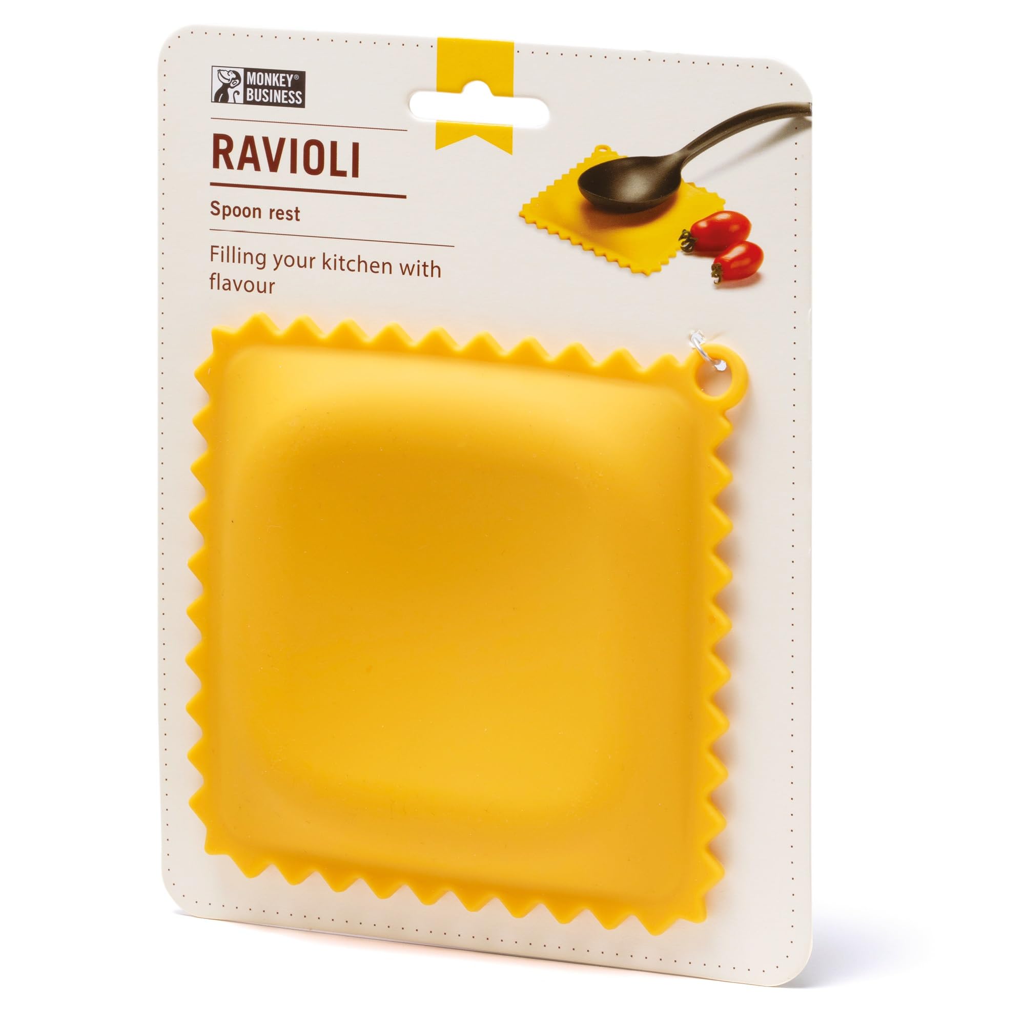 The Original Ravioli-Shaped Spoon Rest | Spoon Rest for Kitchen Counter | Cool and Cute Kitchen Accessories | from a Collection of Different Pasta-Shaped Unique Kitchen Gadgets | by Monkey Business