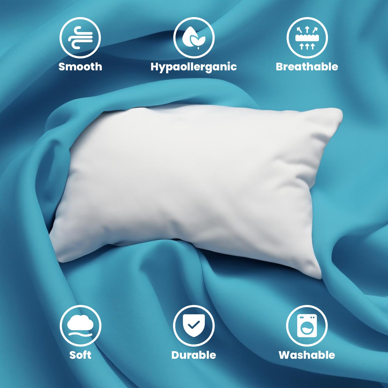 Avalon Bedding Pillow Cases Standard Size Set of 12 White Pillow Cases Cotton Blend 200 TC Pillow Covers Perfect for Home & Hospital, Hotel Quality Pillow Protectors 20"x30" Queen Size