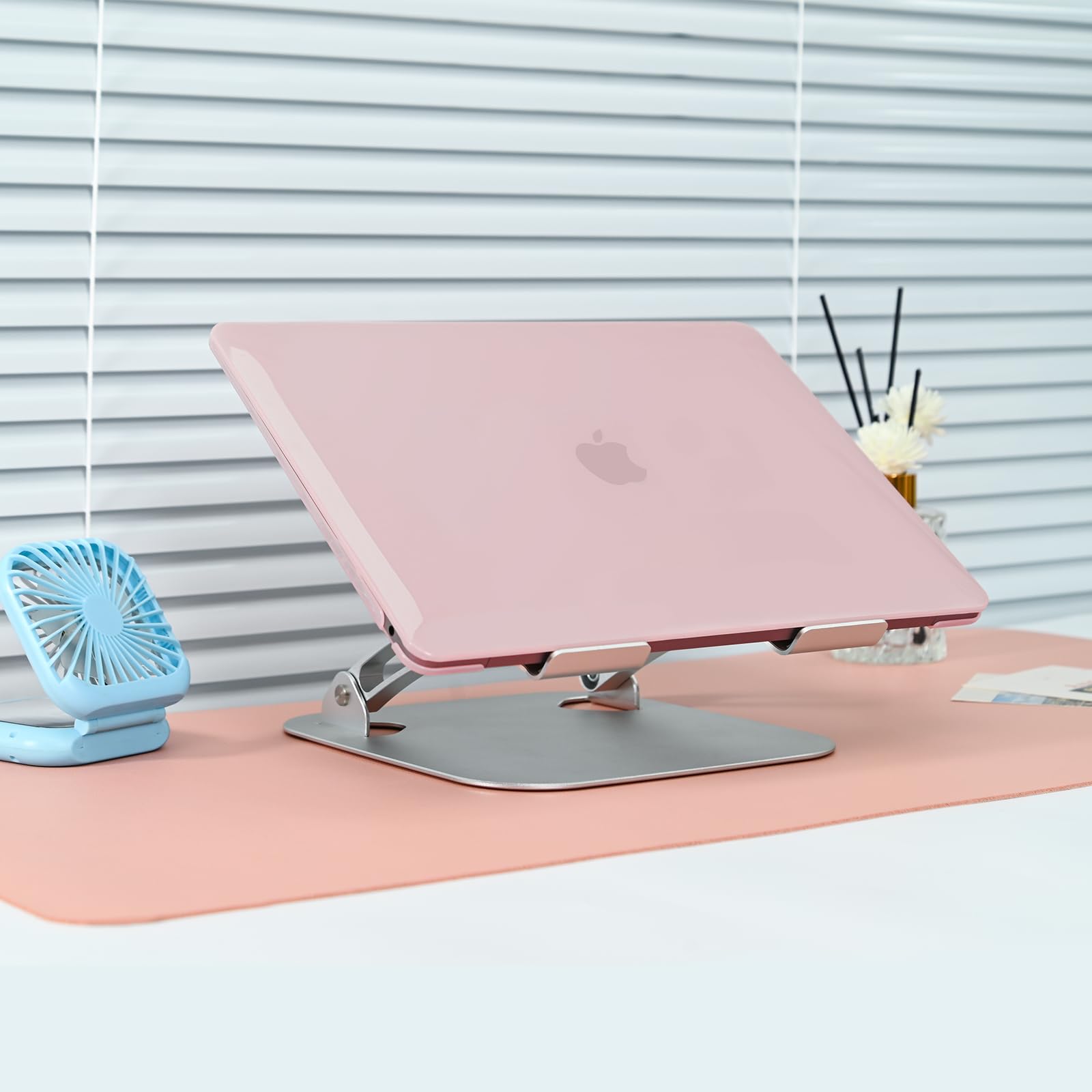 EooCoo Compatible with MacBook Air 13.3 inch Case 2018-2021 Release M1 Chip Model A2337 A2179 A1932 with Retina Display, MacBook Air 13 Case + TPU Keyboard Skin+ Screen Protector, Crystal Pink