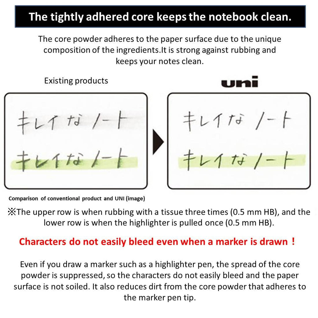 Uni Mechanical Pencil Lead,"The Uni" Smudge-Proof Leads 0.5mm（ULS0540）/HB,H,2H,3H,4H,B,2B,3B,4B,F 10Pack/total 400 Leads, amazdone Sticky Notes Value Set