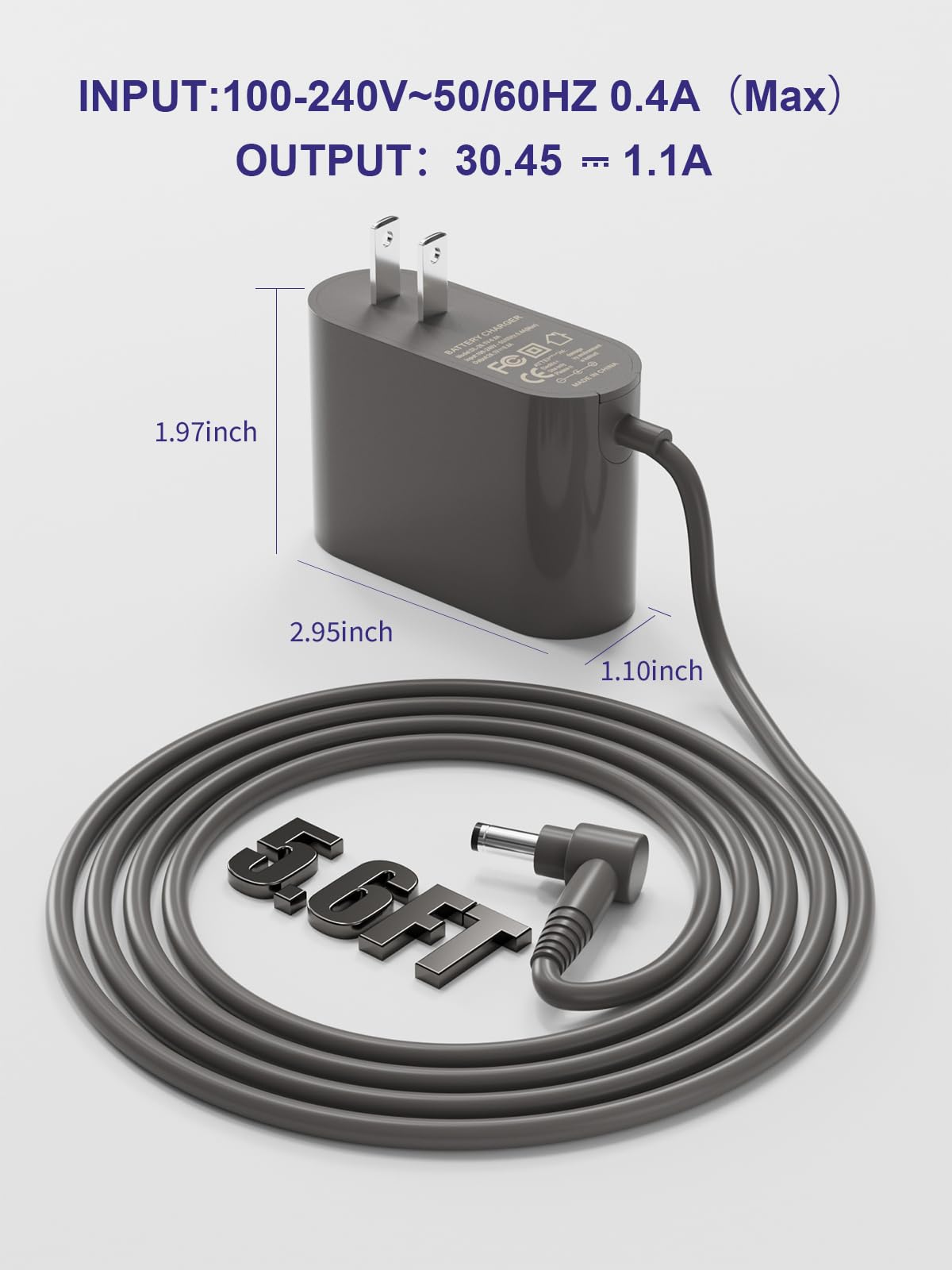30.45V Replacement Charger for Dyson V10 V11 V15 V12 SV12 14 15 Cordless Vacuum Cleaner, Absolute Animal Motorhead 969350-02 01 03 04 05 217160-02 01 03 969042-01 30.45V Adapter Cleaner Power Supply