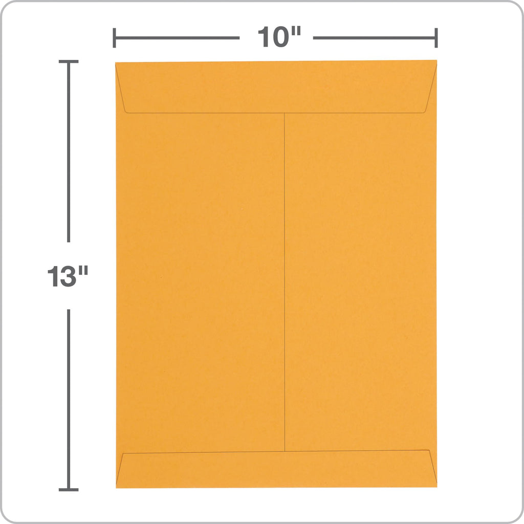 Columbian 10 x 13 Catalog Envelopes with Self Seal Closure, 28 lb Brown Kraft, for Mailing Flat Letter Size Documents or Photos, 100 Per Box (COLO335)