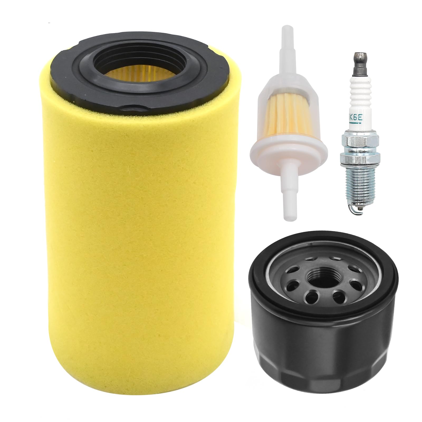 Hoypeyfiy Replaces LA125 Air Filter Tune Up Maintenance Service Kit replacement for John Deere LA115 D100 D110 D120 L100 E110 Lawn Tractor