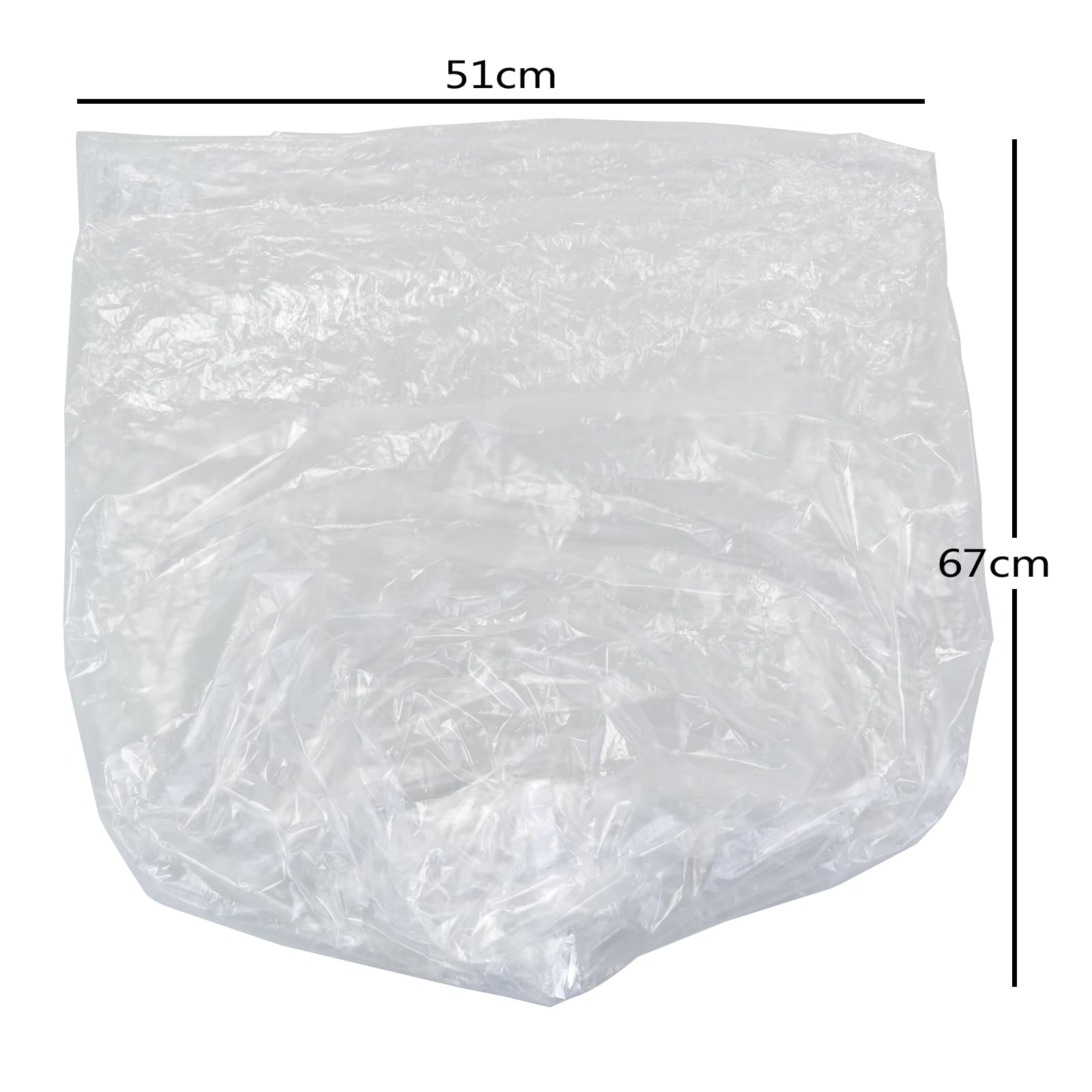 Ponpong 5 Gallon Clear Trash Bags, 20 L Garbage Bags for Bathroom Kitchen, 150 Counts/6 Rolls