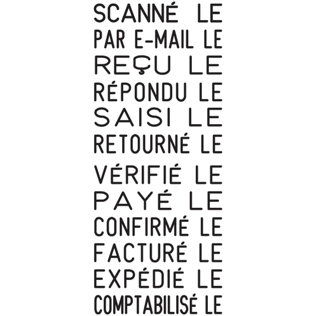 Trodat Tampon dateur 4817A - Date en Français + 12 Formules - Couleur d'Encrage Noire - Taille de Marquage 47 x 3,8 mm