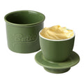 Green Style French Butter Dish French Butter Dish with Lid, Get on Demand Spreadable Butter, Ceramic Butter Keeper to Leave on Counter with Water Line