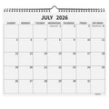 Yibukiu Wall Calendar 2026-2027, 18 Months Calendar July 2026 to December 2027, 14"×11" Hanging Calendar for Home Office School Planning (Simple, Horizontal)