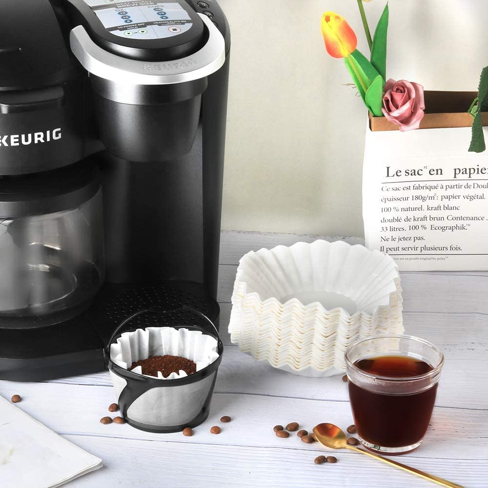 K-Duo Disposable Coffee Paper Filters for Keu rig K-Duo Essential, K Duo Brewer, and K-Duo Plus Carafe Coffee Makers - Fits K-Duo Gold Tone Mesh Filter Basket Carafe – Coffee Sediment-Free 200pcs