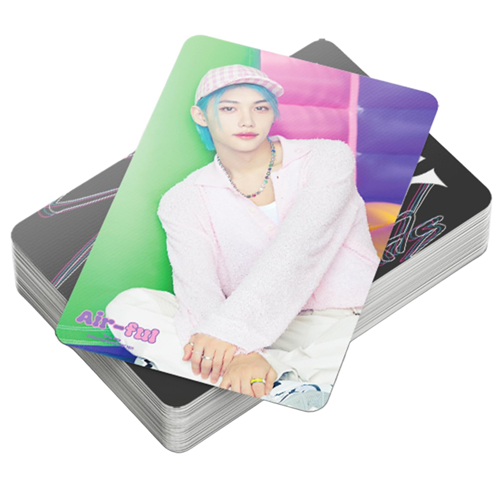 KPOPBP Stray Kids Photocards 60 PCS SKZ Rock Star Album Photo Cards with 32 PCS Stickers KPOP Gift Lomo Cards Merch for SKZ Boys and Girls (Felix)