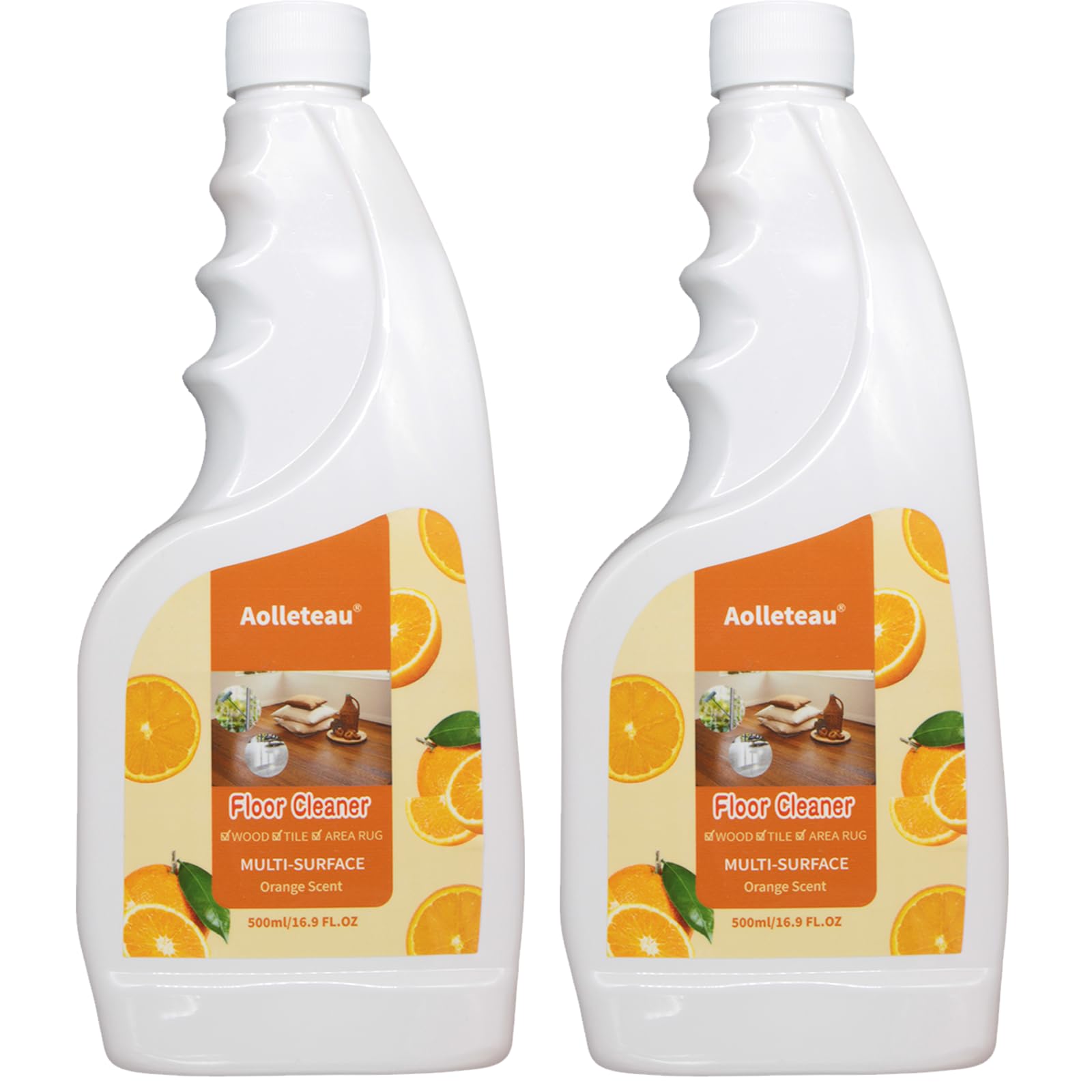 Robot Mop Cleaning Solution Concentrate Compatible with Robot Vaccum, Wet Dry Vacuums, for Roborock, Tineco, Dreame, Narwal, Shark, Bissell Mops, 1L, Dilution Ratio 1:200, Orange Scent
