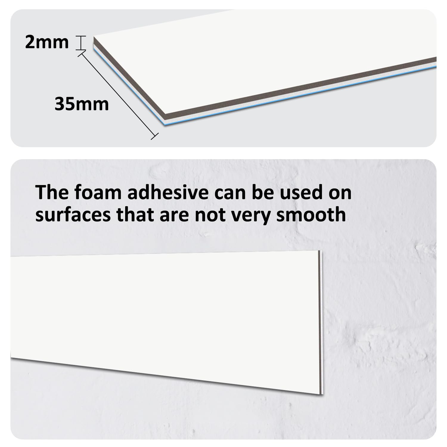 Yamsop Adhesive Metal Strips for Magnets (1.4" x 10 ft), Metal Tape Self Adhesive for Magnets, Ferrous Tape Metal Tape Self Adhesive
