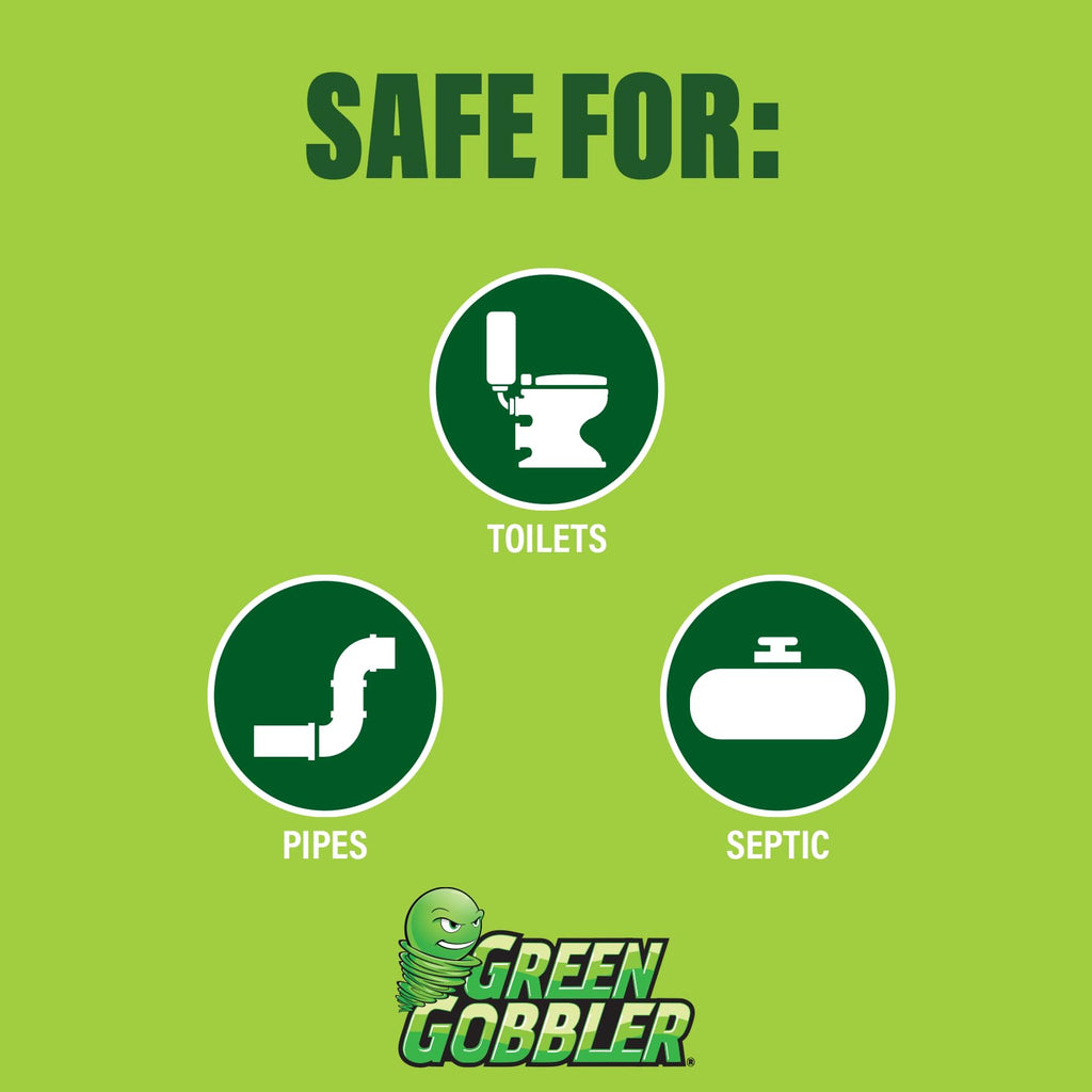 Green Gobbler Septic Saver Bacteria Enzyme Pacs | 6 Month Septic Tank Supply | Septic Tank Teatment Packets
