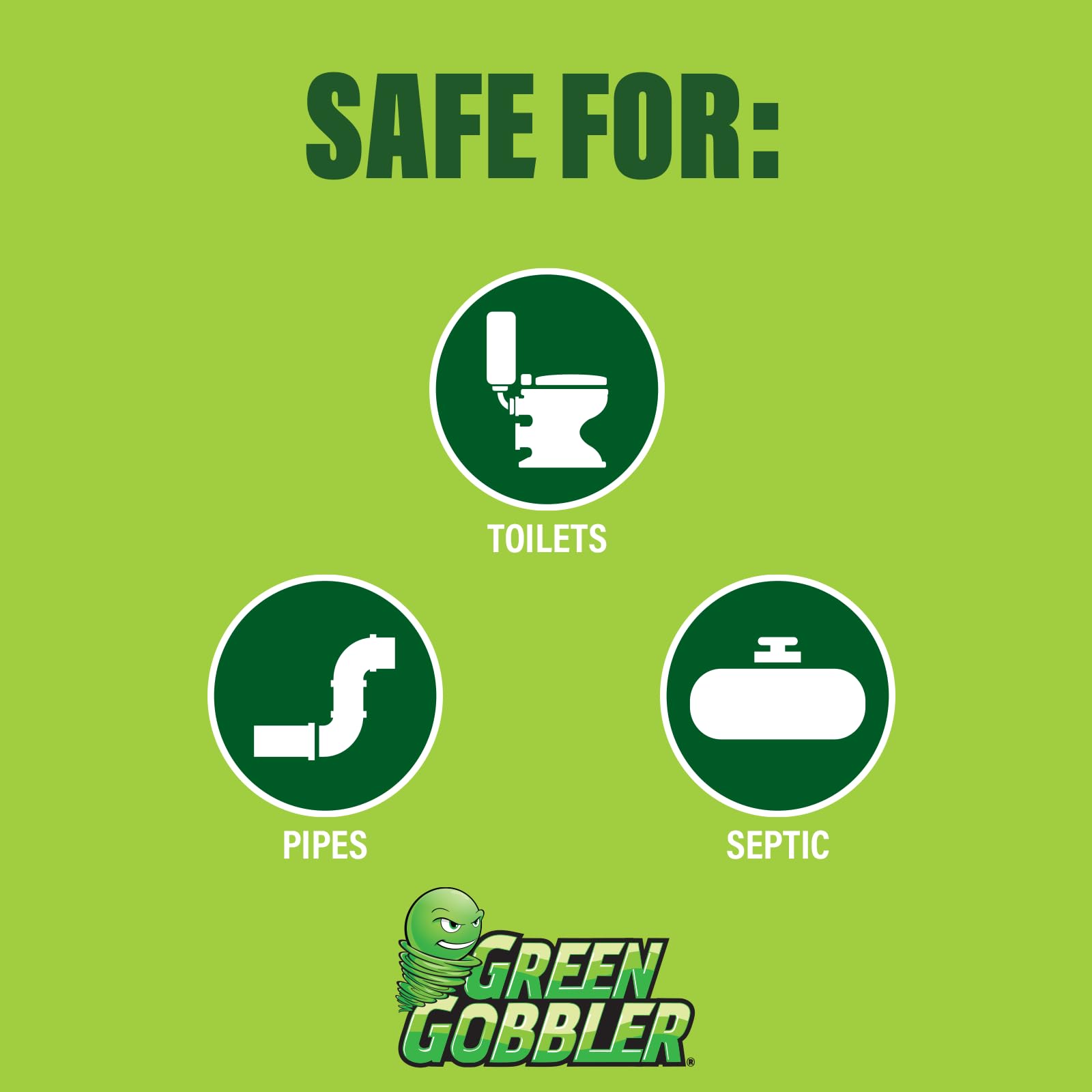 Green Gobbler Septic Saver Bacteria Enzyme Pacs | 6 Month Septic Tank Supply | Septic Tank Teatment Packets
