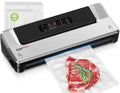 Bonsenkitchen Vacuum Sealer Machine, 90Kpa Powerful Food Sealer, Multi-Functional Food Vacuum Sealer with Vacuum Bags & Accessory Hose,Globefish Technology for High-Speed Continuous Working, Silver