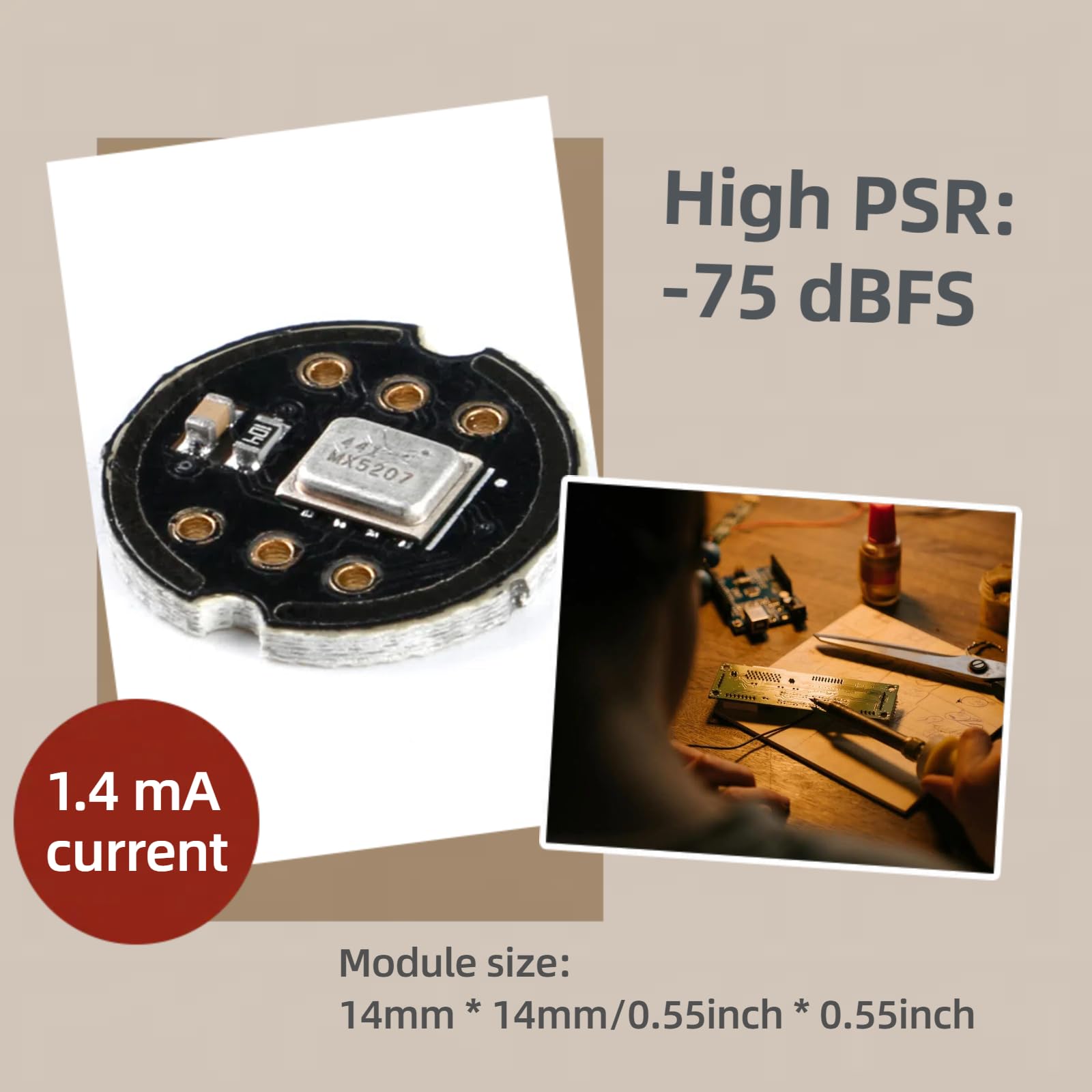 EC Buying 5Pcs INMP441 Omnidirectional Microphone Module MEMS I2S Interface Supports ESP32 High Precision Low Power Digital Output
